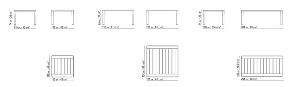 Rechteckiger Gartentisch aus Iroko FLEXFORM Kobo Outdoor Fabrik FLEXFORM aus Italien. Foto №6