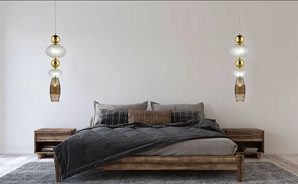 Pendelleuchte aus Borosilikatglas mit LED und satinierter Oberfläche Harmony Big Euroluce Lampadari Fabrik EUROLUCE LAMPADARi aus Italien. Foto №3