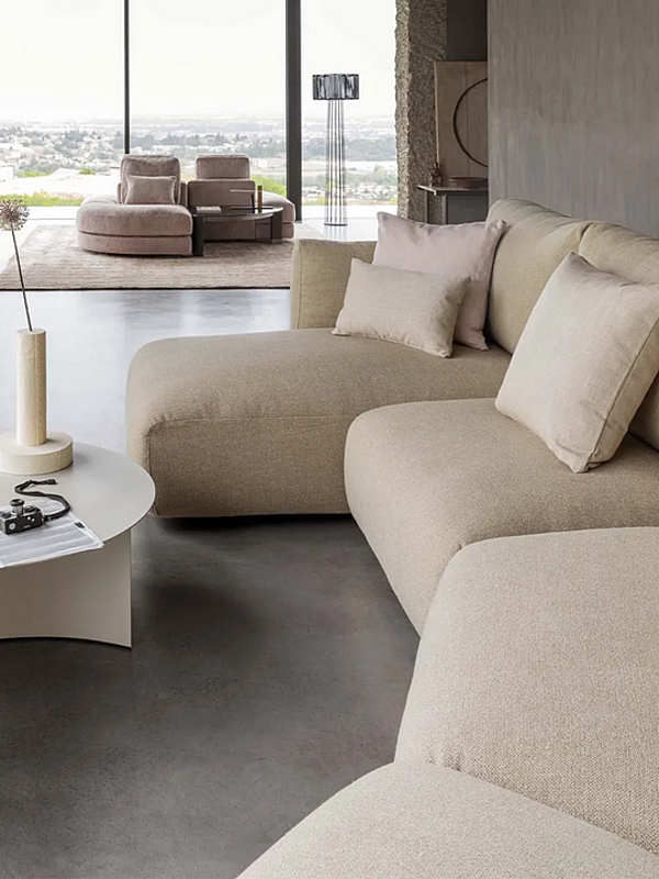 Ecksofa mit abnehmbarem Bezug aus Stoff Flou Fiocco Fabrik Flou aus Italien. Foto №15