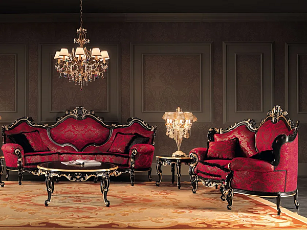 Niedriger Couchtisch aus massivem Holz Modenese Luxury Interiors 11614 Fabrik MODENESE GASTONE aus Italien. Foto №2