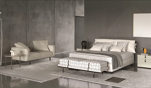 Doppelbett mit abnehmbarem Bezug Nathalie Flou Fabrik Flou aus Italien. Foto №18