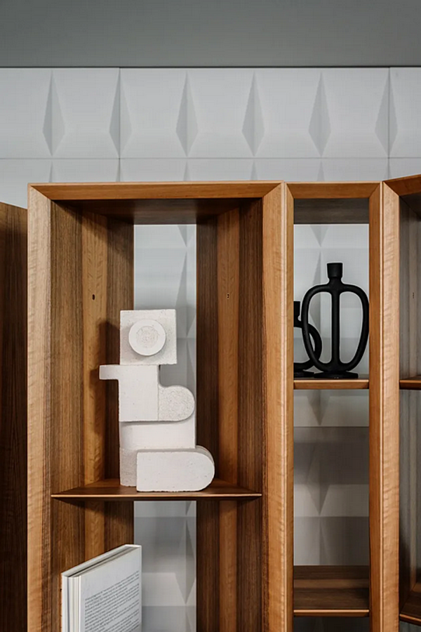 Wandregal aus Walnuss mit Trennfunktion Gallotti&Radice PRISM Fabrik Gallotti & Radice aus Italien. Foto №10