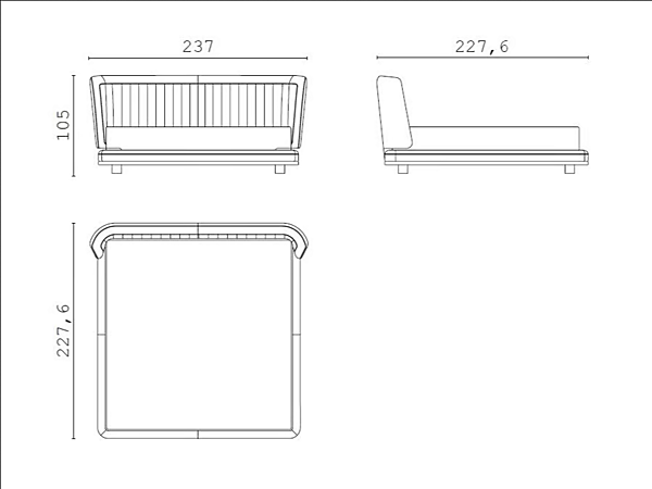 Doppelbett mit gepolsterter Rückenlehne aus Stoff CPRN HOMOOD MARAIS 2 Fabrik CPRN HOMOOD aus Italien. Foto №2