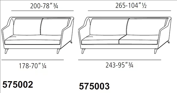 Sofa aus Stoff oder Leder 575 Hi Story VIBIEFFE Fabrik VIBIEFFE aus Italien. Foto №6