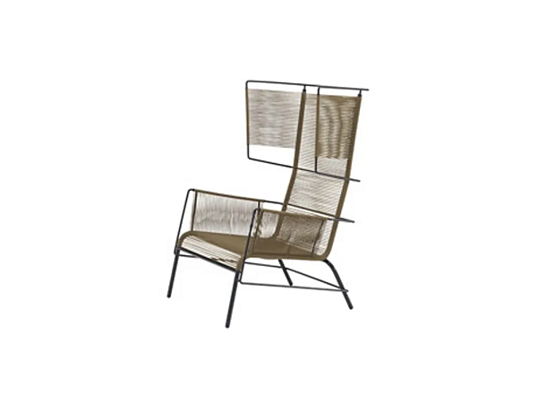 Gartenarmchair mit Fußstütze aus Aluminium LIGNE ROSET Fifty Fabrik LIGNE ROSET aus Italien. Foto №7