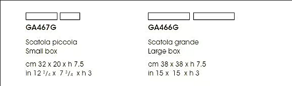 Leder Aufbewahrungsbox GIORGETTI GA467G, GA466G Fabrik GIORGETTI aus Italien. Foto №7