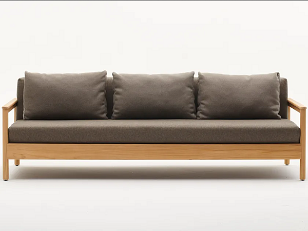 3-Sitzer Teak Garten Sofa Bali VARASCHIN 2383, 2383A Fabrik VARASCHIN aus Italien. Foto №1