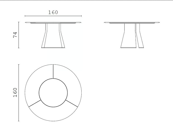 Runder Tisch aus Holz und Marmor mit Lazy Susan Talos R CPRN HOMOOD Fabrik CPRN HOMOOD aus Italien. Foto №4