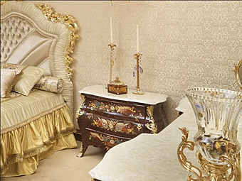 Holz Nachttisch mit Schubladen Modenese Luxury Interiors 15206