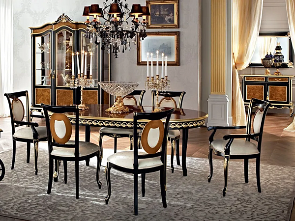 Polsterstuhl mit Armlehnen Modenese Luxury Interiors 12510 Fabrik MODENESE GASTONE aus Italien. Foto №3