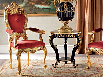 Polsterstuhl mit Armlehnen Modenese Luxury Interiors 13503 Fabrik MODENESE GASTONE aus Italien