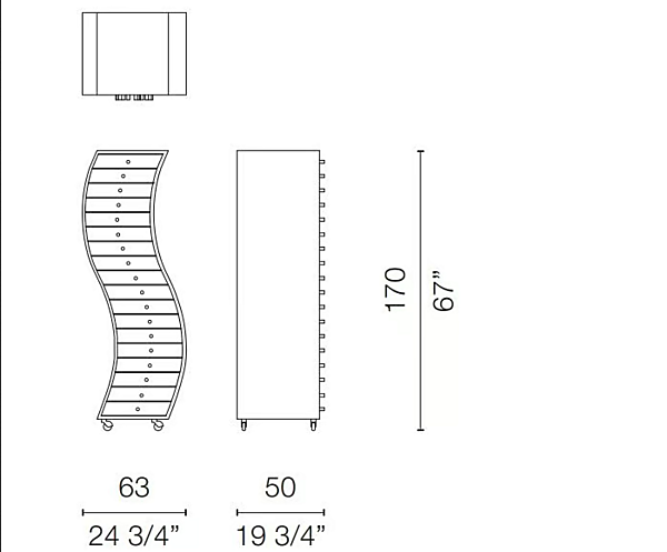 Kurze Kommode aus Holz Cappellini Progetti Compiuti Seite 1 PC_3 Fabrik Cappellini aus Italien. Foto №4