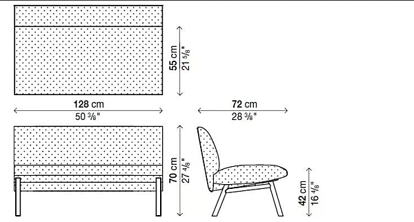 Modularer Stoffsofa Tuile System Kristalia Fabrik Kristalia aus Italien. Foto №3