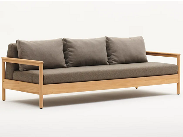 3-Sitzer Teak Garten Sofa Bali VARASCHIN 2383, 2383A Fabrik VARASCHIN aus Italien. Foto №2