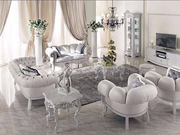 Drei-Sitzer Sofa mit gepolsterter Rückenlehne Modenese Luxury Interiors 13412 Fabrik MODENESE GASTONE aus Italien. Foto №2