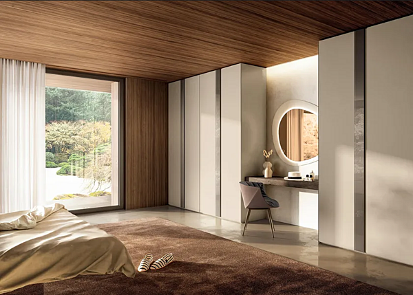 Sektionaler Kleiderschrank aus Holz LAGO Groove 2743 Fabrik LAGO aus Italien. Foto №2
