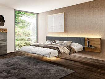 Doppelbett mit integrierten Nachttischen Fluttua 1611 LAGO