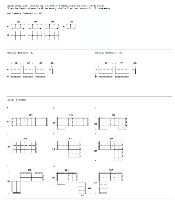 Ecksofa aus Stoff mit abnehmbarem Bezug Pixel Saba Fabrik SABA aus Italien. Foto №22