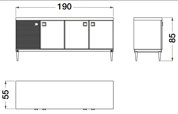 Holzfurnier Sideboard mit Türen Sesto Senso CPRN HOMOOD S525 Fabrik CPRN HOMOOD aus Italien. Foto №2