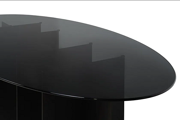 Ovaler Esstisch aus Glas CHELINI Roy Fabrik CHELINI aus Italien. Foto №6