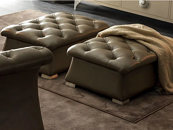 Tufted Leder Pouf Pascal CORTEZARI 687