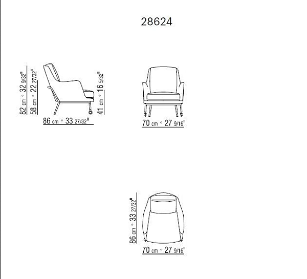 Lederarmchair mit Rollen FLEXFORM Marley Fabrik FLEXFORM aus Italien. Foto №5