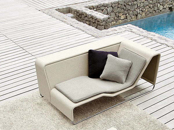 Gartenliege mit gepolsterter Rückenlehne aus Stoff PAOLA LENTI Island Fabrik PAOLA LENTI aus Italien. Foto №3