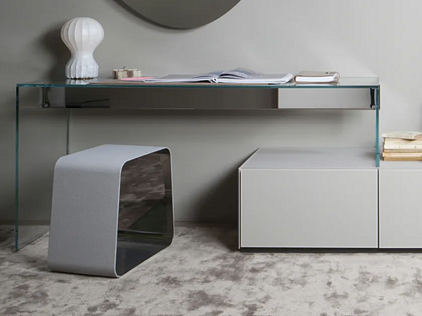 Bürotisch aus Glas und Edelstahl AIR DESK 1 UP Gallotti&Radice Fabrik Gallotti & Radice aus Italien. Foto №3