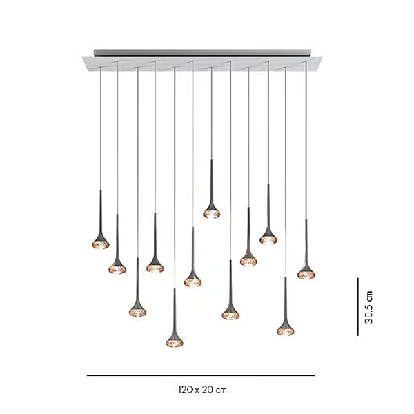 LED Kristall Pendelleuchte Fairy AXOLIGHT SP FAI 12 R Fabrik Axolight aus Italien. Foto №5