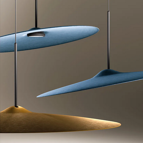 LED Pendelleuchte aus recyceltem PET Fabbian Acustica Fabrik Fabbian aus Italien. Foto №6