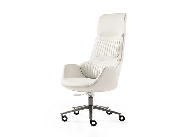 Drehstuhl aus Leder mit hoher Rückenlehne GIORGETTI Calathea Fabrik GIORGETTI aus Italien. Foto №2