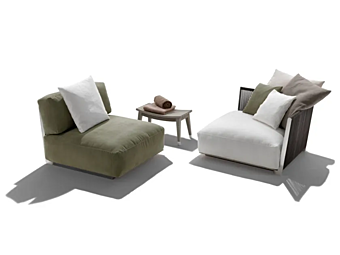 Gartenarmchair aus Stoff mit abnehmbarem Bezug Vulcano FLEXFORM Fabrik FLEXFORM aus Italien