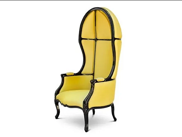 Hochlehner Sessel aus Satin mit gepolsterter Rückenlehne BRABBU Namib Fabrik BRABBU aus Italien. Foto №2