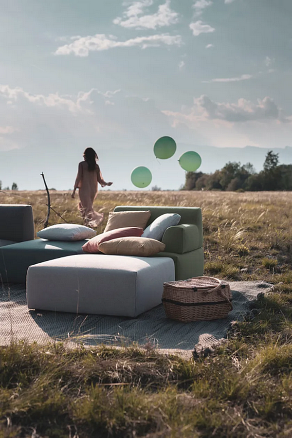 Modularer Stoff-Gartenpouf Palchetto Kristalia Fabrik Kristalia aus Italien. Foto №8