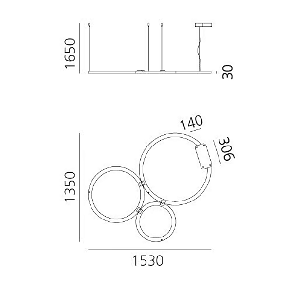 Dimmable Pendelleuchte aus Glas Artemide Ripple Cluster Fabrik Artemide aus Italien. Foto №10