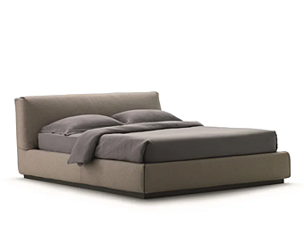 Doppelbett mit gepolsterter Rückenlehne Flou Gentleman