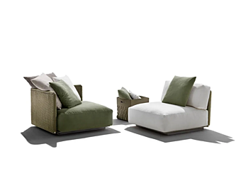 Gartenarmchair aus Stoff Eddy FLEXFORM Fabrik FLEXFORM aus Italien