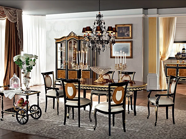 Ovaler Esstisch aus Massivholz Modenese Luxury Interiors 12140 Fabrik MODENESE GASTONE aus Italien. Foto №2