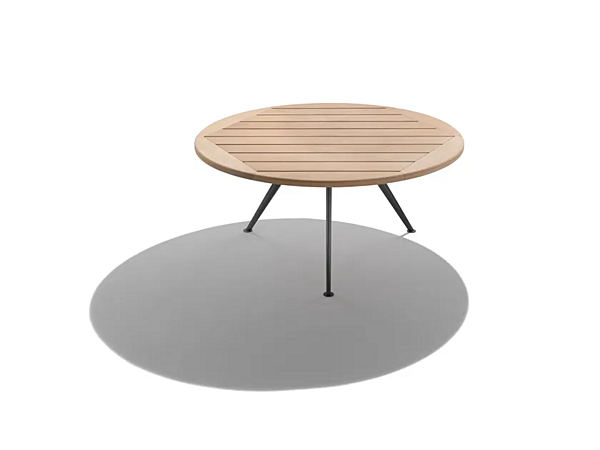 Runder Gartentisch aus Iroko FLEXFORM Zefiro Outdoor Fabrik FLEXFORM aus Italien. Foto №4
