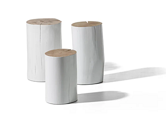 Runder niedriger Couchtisch aus Holz Gervasoni Log Fabrik Gervasoni aus Italien