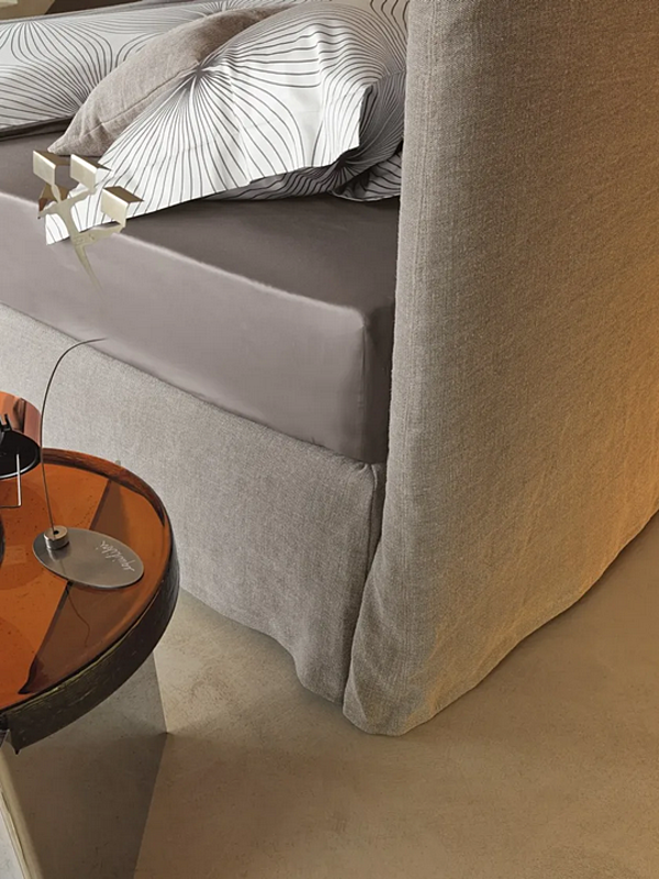 Doppelbett mit gepolsterter Rückenlehne Shabby Chic Flou Notturno Fabrik Flou aus Italien. Foto №6