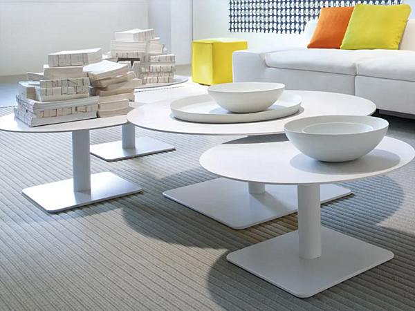 Höhenverstellbarer runder Couchtisch aus Holz PAOLA LENTI GIRO Fabrik PAOLA LENTI aus Italien. Foto №4