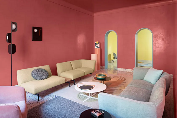 Ecksofa aus Stoff mit weicher Rückenlehne Saba Rendez Vous Fabrik SABA aus Italien. Foto №7