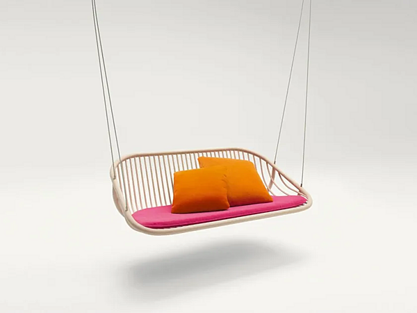 Schaukelstuhl aus Holz für den Garten PAOLA LENTI SWING Fabrik PAOLA LENTI aus Italien. Foto №1