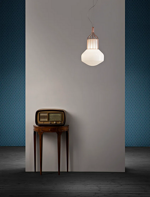 Hängelampe aus geblasenem Glas Aerostat Fabbian Fabrik Fabbian aus Italien. Foto №9