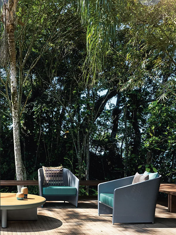 Gartenarmchair mit Armlehnen aus Stoff KETTAL Bitta Lounge #7020045001 Fabrik KETTAL aus Italien. Foto №4