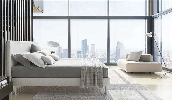 Doppelbett mit gepolsterter Rückwand Flou Notturno 2 Fabrik Flou aus Italien. Foto №4