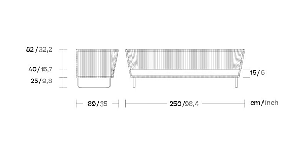 Garten-Sofa aus Aluminium mit weicher Rückenlehne KETTAL Bitta Fabrik KETTAL aus Italien. Foto №9