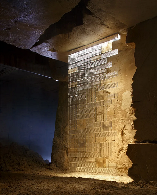 Glas Raumteiler Laminis Fabbian Fabrik Fabbian aus Italien. Foto №33