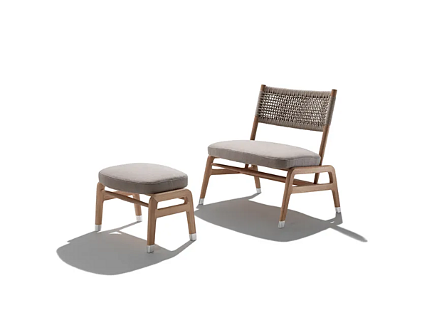 Iroko Sessel mit integriertem Kissen Ortigia Outdoor FLEXFORM Fabrik FLEXFORM aus Italien. Foto №4